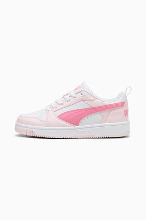 Rebound V6 Lo Youth Sneakers, PUMA White-Fast Pink-Whisp Of Pink, extralarge-GBR