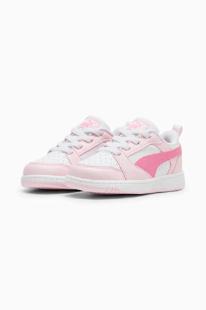 Rebound V6 Lo Toddlers' Sneakers, PUMA White-Fast Pink-Whisp Of Pink, extralarge-GBR