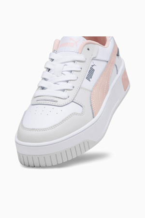 Carina Street Youth Sneakers, PUMA White-Rose Dust-Feather Gray, extralarge-GBR