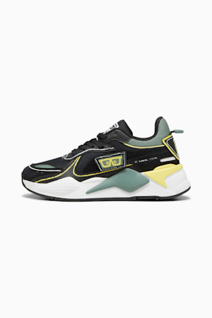 PUMA x SPONGEBOB SQUAREPANTS RS-X Big Kids' Sneakers, PUMA Black-Lemon Meringue, extralarge