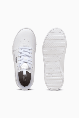 Carina 2.0 Pop-Up Metallics Youth Sneakers, PUMA White-Matte Silver-PUMA Silver, extralarge-GBR