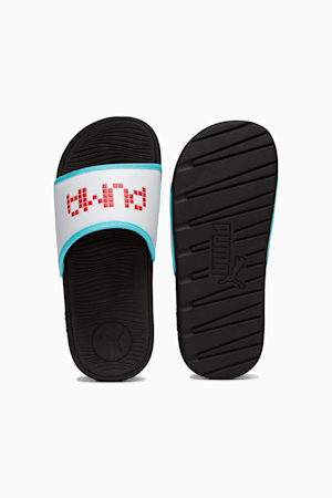 Cool Cat 2.0 Let's Play Big Kids' Slides, PUMA White-PUMA Red-Team Aqua-PUMA Black, extralarge