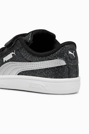 PUMA Smash 3.0 Glitz Glam Toddlers' Sneakers, PUMA Black-PUMA Silver-PUMA White, extralarge-GBR