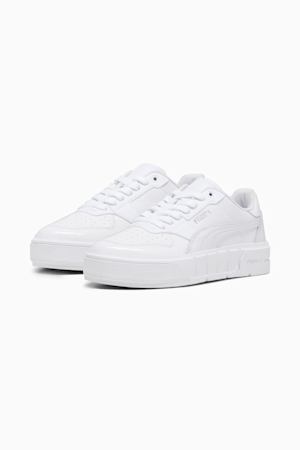 PUMA Cali Court Patent Women's Sneakers, PUMA White, extralarge-GBR