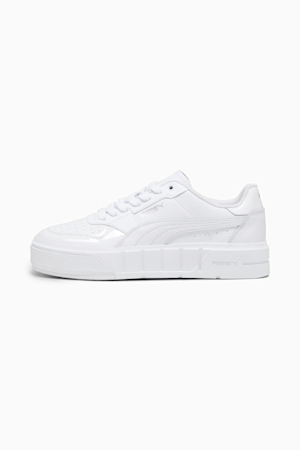 PUMA Cali Court Patent Women's Sneakers, PUMA White, extralarge-GBR