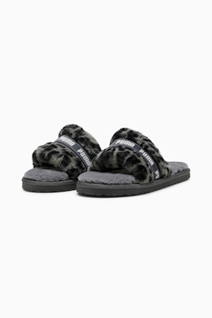 PUMA Fluff I Am The Drama Slides, Mineral Gray-Stormy Slate-PUMA Black, extralarge-GBR