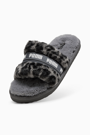 PUMA Fluff I Am The Drama Slides, Mineral Gray-Stormy Slate-PUMA Black, extralarge-GBR