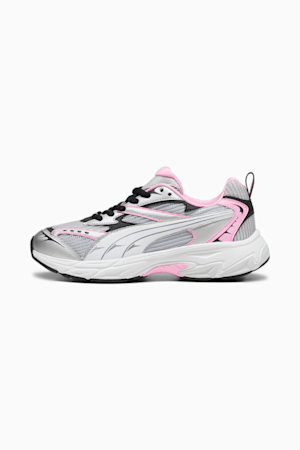 PUMA Morphic Athletic Sneakers, Feather Gray-Pink Delight-PUMA White, extralarge-GBR
