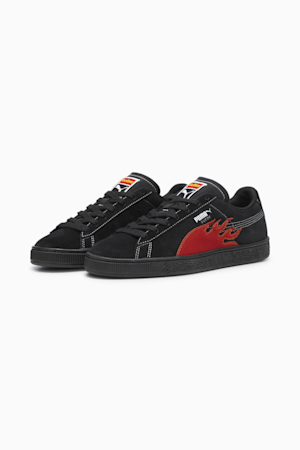 PUMA x BUTTER GOODS Suede Classic Sneakers, PUMA Black-PUMA Red, extralarge-GBR