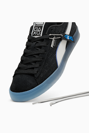 PUMA x PLAYSTATION Suede Sneakers, PUMA Black-Glacial Gray, extralarge-GBR