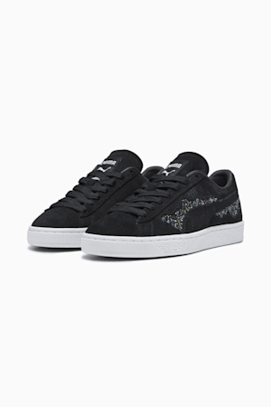 PUMA x SWAROVSKI Suede Women's Sneakers, PUMA Black, extralarge