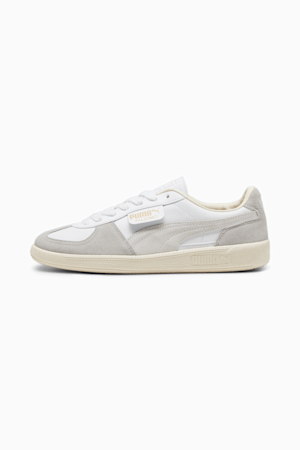 Espadrilles en cuir Smash, homme, PUMA White-Cool Light Gray-Sugared Almond, extralarge