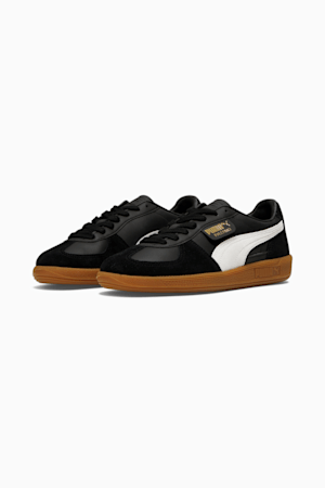 Palermo Leather Men's Sneakers, PUMA Black-Feather Gray-Gum, extralarge
