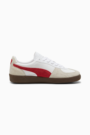 Palermo Leather Sneakers Unisex, PUMA White-Vapor Gray-Club Red, extralarge-GBR