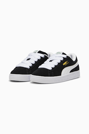 Suede XL Kids' Sneakers, PUMA Black-PUMA White, extralarge-GBR