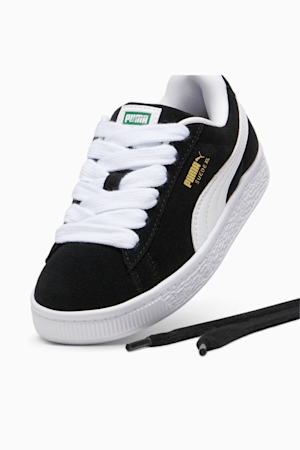 Suede XL Kids' Sneakers, PUMA Black-PUMA White, extralarge-GBR