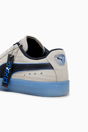 PUMA x PLAYSTATION Suede Youth Sneakers, Glacial Gray-New Navy, extralarge-GBR
