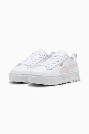 Mayze Lth Piping Kids Sneakers, PUMA White-Whisp Of Pink-Dewdrop, extralarge-GBR