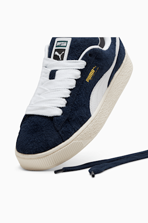 Suede XL Hairy Sneakers, Club Navy-Frosted Ivory, extralarge-GBR