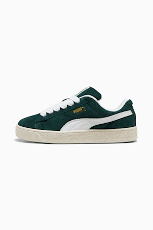 Suede XL Hairy Sneakers, Ponderosa Pine-Frosted Ivory, extralarge-GBR