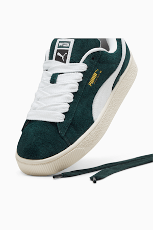 Suede XL Hairy Sneakers, Ponderosa Pine-Frosted Ivory, extralarge-GBR
