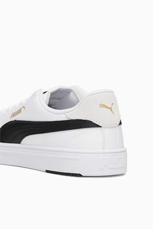 Serve Pro Lite Women's Sneakers, Puma White-Puma Black-Puma Team Gold, extralarge