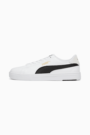 Serve Pro Lite Women's Sneakers, Puma White-Puma Black-Puma Team Gold, extralarge