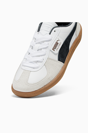 Palermo Women's Leather Sneakers, PUMA White-Vapor Gray-Gum, extralarge