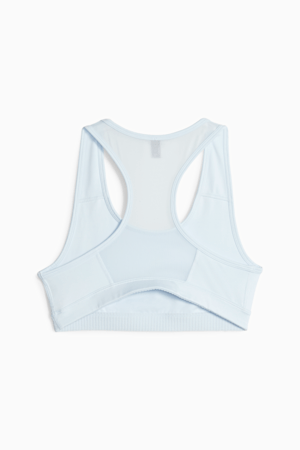 4Keeps Women's Mid Impact Sports Bra, Icy Blue-white BIG CAT, extralarge
