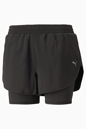 Run Favourite Woven 2-in-1 Running Shorts Women, PUMA Black, extralarge-GBR