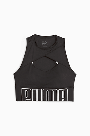 PUMA FIT MOVE Fashion Women's Longline Training Bra, PUMA Black-PUMA White, extralarge-GBR