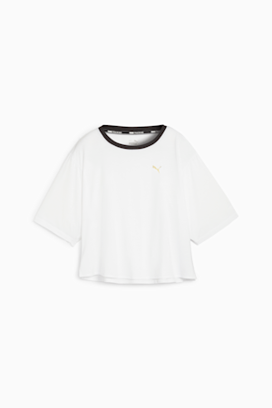 Women's Training Crop Top, PUMA White, extralarge