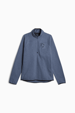 SEASONS Men's Half-zip Sweater, Inky Blue Heather, extralarge-GBR