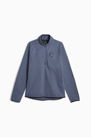 SEASONS Men's Half-zip Sweater, Inky Blue Heather, extralarge