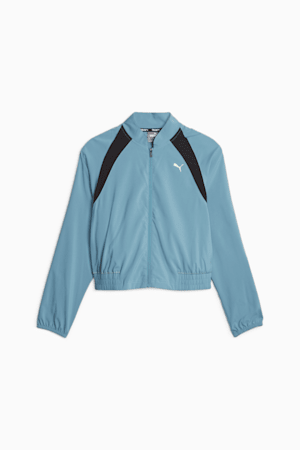 PUMA Fit Women's Woven Fashion Jacket, Bold Blue-PUMA Black, extralarge