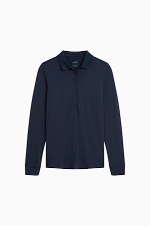 W Cloudspun Long Sleeve Polo, Deep Navy, extralarge-GBR