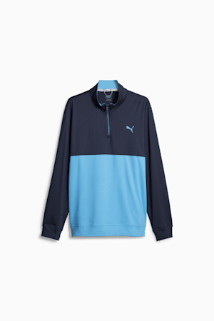 Gamer Colourblock Quarter-Zip Men’s Golf Pullover, Navy Blazer-Regal Blue, extralarge-GBR