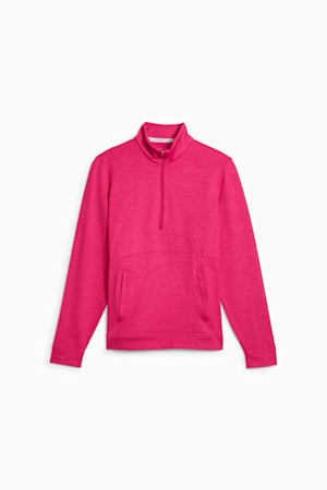 CLOUDSPUN Rockaway Half-Zip Golf Sweatshirt Women, Pinktastic Heather, extralarge-GBR