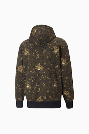 Brand Love Metallic Men's Hoodie, Puma Black-Gold, extralarge