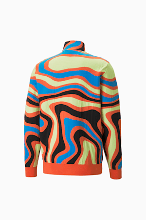 Lava Knit Men's Basketball Sweatshirt, Hot Coral, extralarge