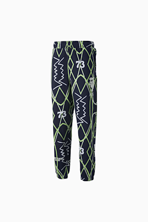 Run it Back Printed Men's Basketball Pants, Peacoat, extralarge
