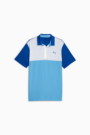 Cloudspun Colourblock Golf Polo Shirt Men, Festive Blue-Regal Blue, extralarge-GBR