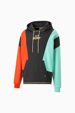 In the Paint Men's Basketball Hoodie, PUMA Black-color block, extralarge