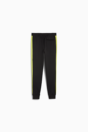 Iconic T7 Men's Track Pants, PUMA Black-Lime Sheen, extralarge