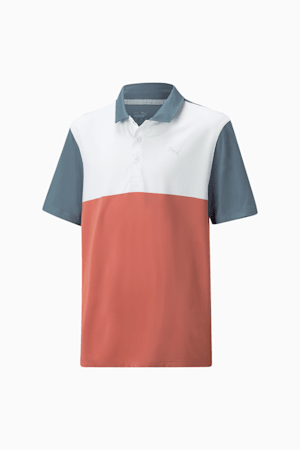 Cloudspun Colorblock Golf Polo Shirt Youth, Evening Sky-Heartfelt, extralarge-GBR