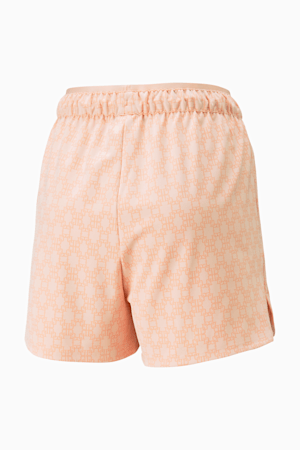 High Waisted Cotton Shorts in Dust Off