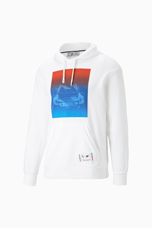 BMW M Motorsport Road Trip Men's Hoodie, PUMA White, extralarge