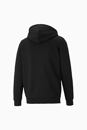 Essentials Full-Zip Logo Men's Hoodie, Puma Black, extralarge-GBR