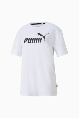 Essentials Logo Boyfriend Women's Tee, Puma White, extralarge-GBR