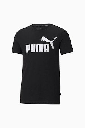 Essentials Logo Boys' Tee, Puma Black, extralarge